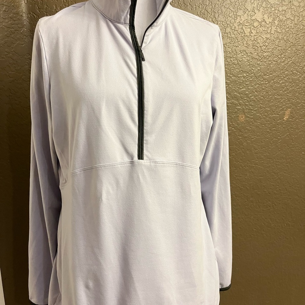 THE NORTH FACE Women's Light Gray Quarter-Zip Top size L